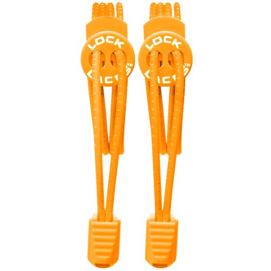 Atacadores Lock Laces Elastic No Tie - Laranja