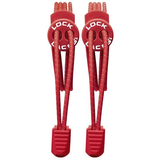 Atacadores Lock Laces Elastic No Tie - Vermelho
