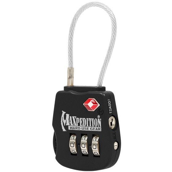 Cadeado de Bagagem Maxpedition Tático - Preto