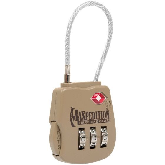 Cadeado de Bagagem Maxpedition Tático - Caqui