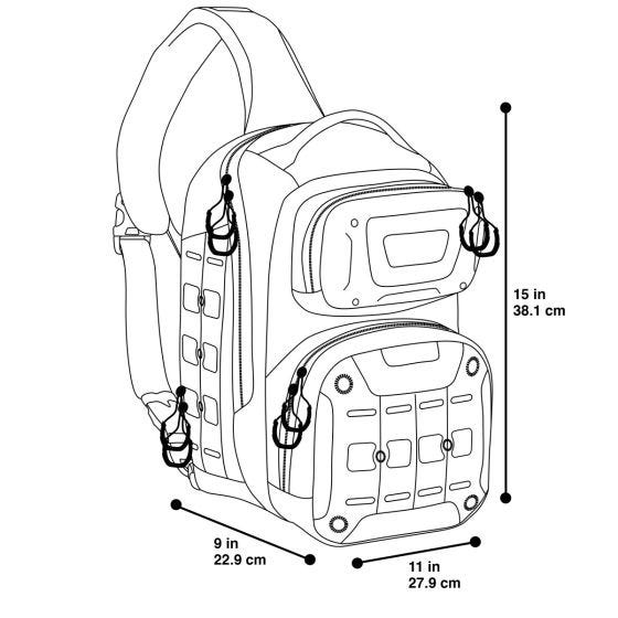 Mochila de Alça Única Ambidestra Maxpedition Edgepeak - Preto