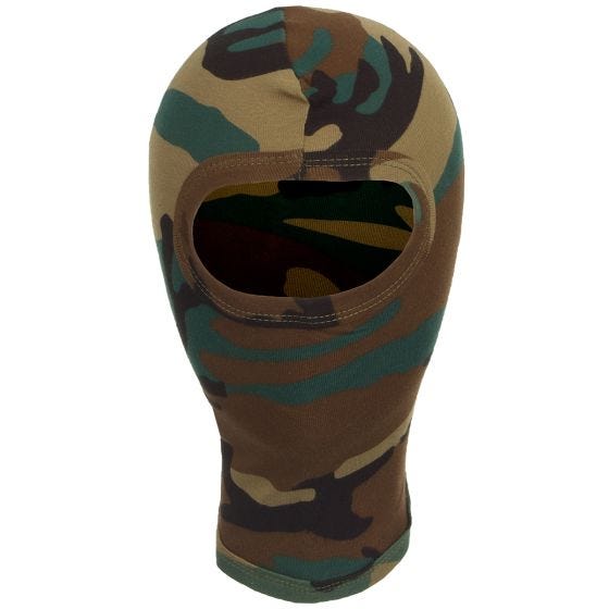 Balaclava com 1 Abertura MFH Algodão Leve Woodland