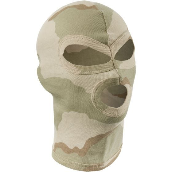 Balaclava com 3 Aberturas MFH Algodão Leve - Desert 3 Cores