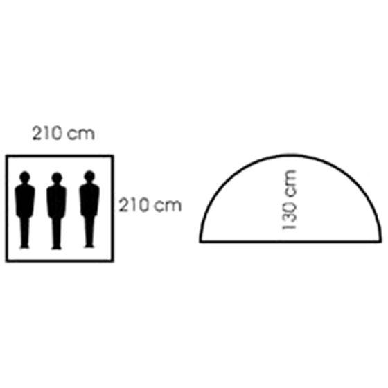 Tenda Iglu para 3 Pessoas MFH com Rede Mosquiteira - Verde OD