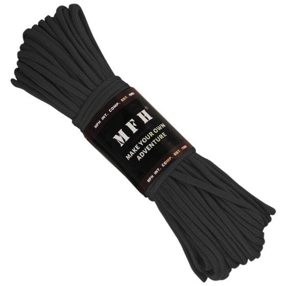 Corda de Paraquedas MFH 100 ft - Preto