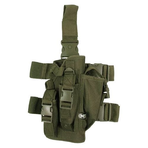 Coldre Perna MFH com 3 Bolsos para Carregadores - Verde-Azeitona
