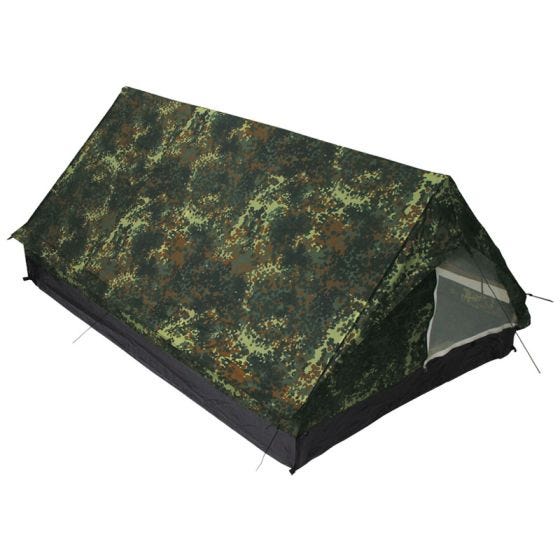 Tenda para 2 Pessoas Minipack MFH com Rede Mosquiteira - Flecktarn