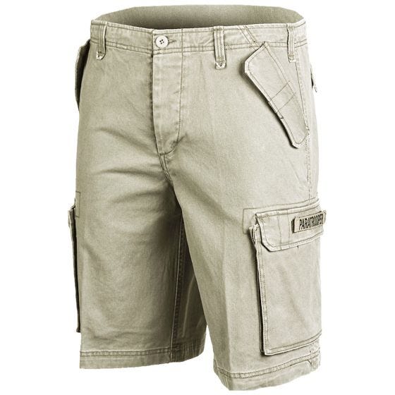 Calções de carga Mil-Tec Paratrooper - Prewashed Khaki