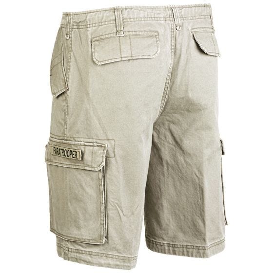 Calções de carga Mil-Tec Paratrooper - Prewashed Khaki