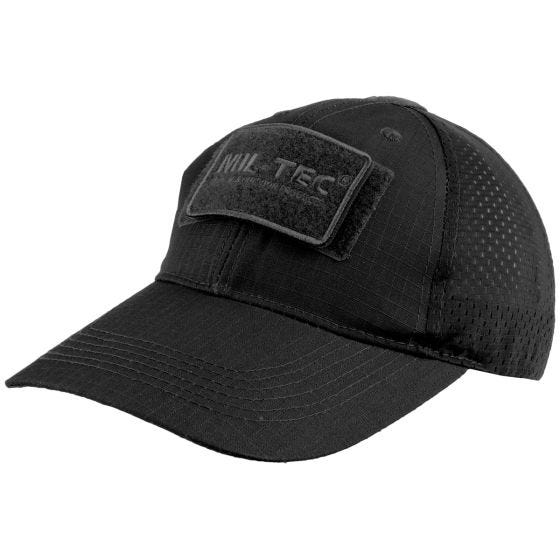 Boné de Beisebol com Rede Mil-Tec - Preto