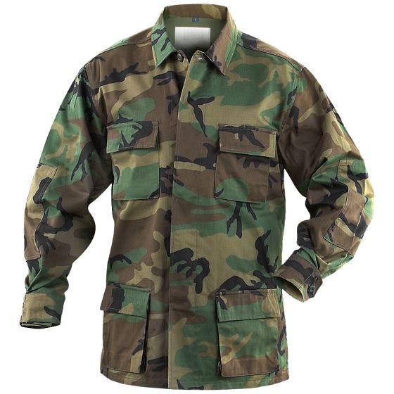 Camisa de Combate Mil-Tec BDU - Woodland