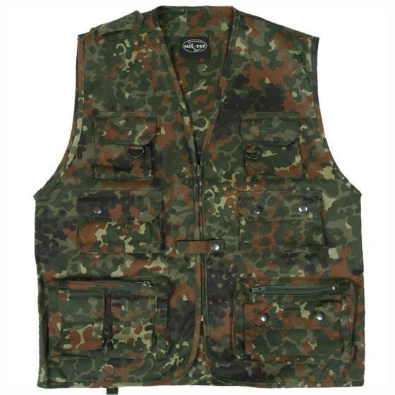 Colete de Pesca Mil-Tec - Flecktarn