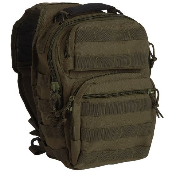Mochila de Assalto Pequena com Uma Correia Mil-Tec Verde-Azeitona