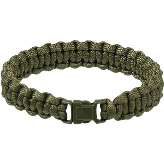 Pulseira Mil-Tec 15 mm Corda de Paraquedas - Verde-Azeitona