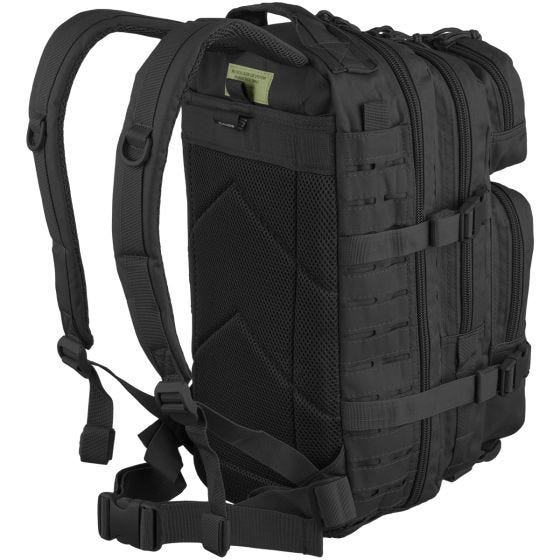 Mochila de Assalto Pequena Mil-Tec US Corte Laser - Preto