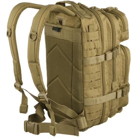 Mochila de Assalto Pequena Mil-Tec US Corte Laser - Coyote