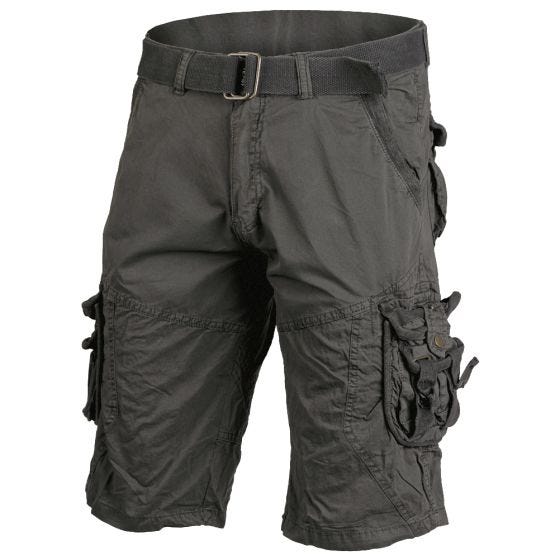 Calções Mil-Tec Vintage Survival - Preto Pré-Lavado