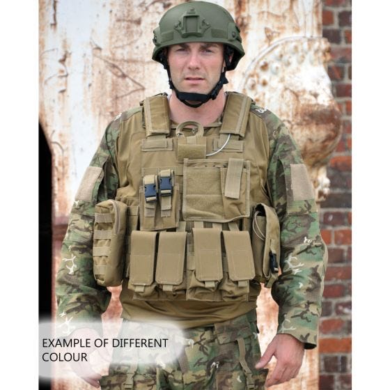 Colete de Combate Mil-Tec M.Release MOLLE - Verde-Azeitona