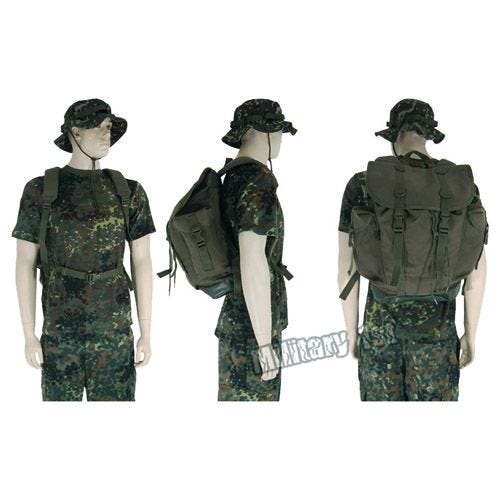 Mochila de Montanha Mil-Tec Exército Alemão - Verde-Azeitona