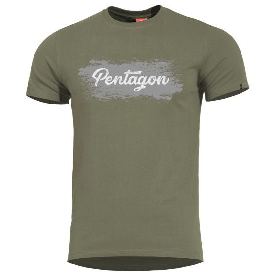 T-Shirt Pentagon Ageron Grunge Verde-Azeitona