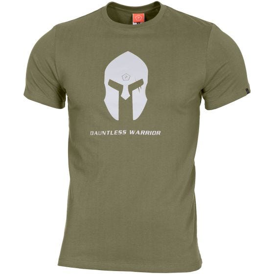 T-Shirt Pentagon Ageron Spartan Helmet Verde-Azeitona