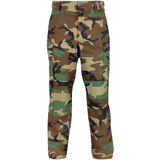 Calças com Fecho de Botão Propper BDU Sarja Polialgodão Woodland