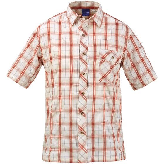 Camisa Abotoada de Manga Curta Propper Covert - Tijolo Ao Xadrez