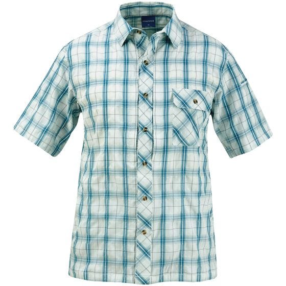 Camisa Abotoada de Manga Curta Propper Covert - Verde Mallard Ao Xadrez