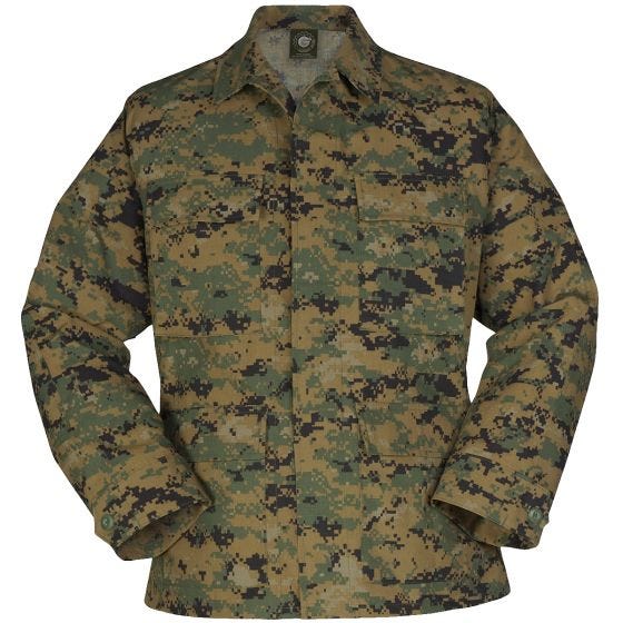 Casaco de Uniforme Propper BDU Ripstop de Polialgodão - Digital Woodland