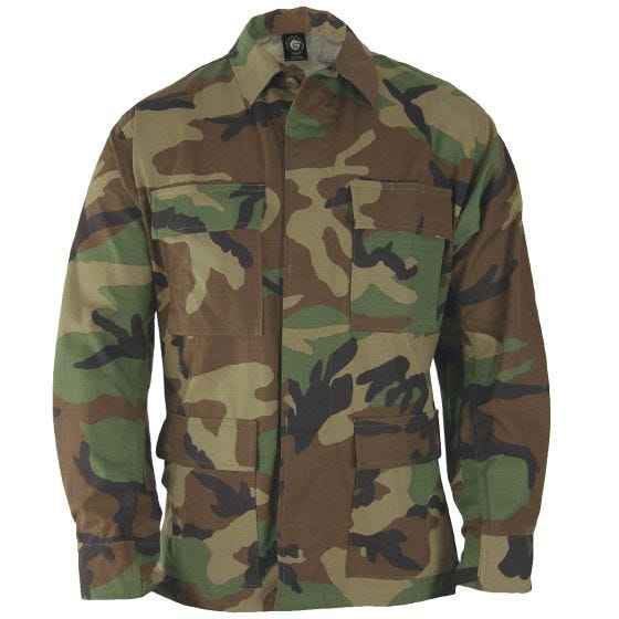 Casaco de Uniforme Propper BDU Ripstop de Polialgodão - Woodland