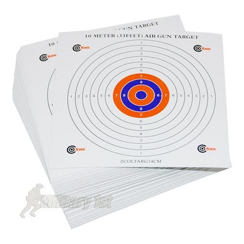 Alvos de Cartão SMK Colour Centre 14 cm Pacote de 100
