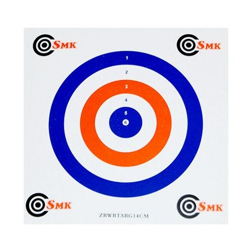 Alvos de Cartão SMK Red White Blue 14 cm Pacote de 100