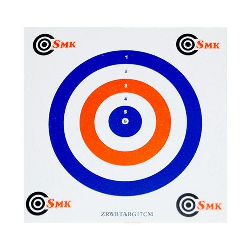 Alvos de Cartão SMK Red White Blue 17 cm Pacote de 100