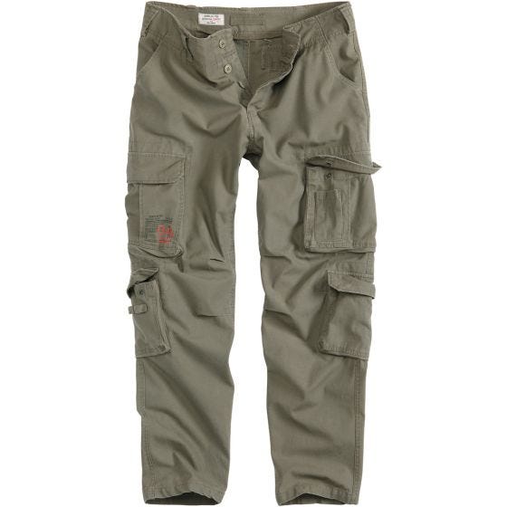 Calças Surplus Airborne Slimmy - Verde Azeitona Lavado