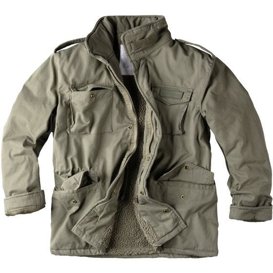 Casaco de Inverno Surplus Paratrooper - Verde Azeitona Lavado