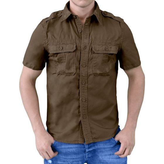 Camisa de Manga Curta Surplus - Castanho