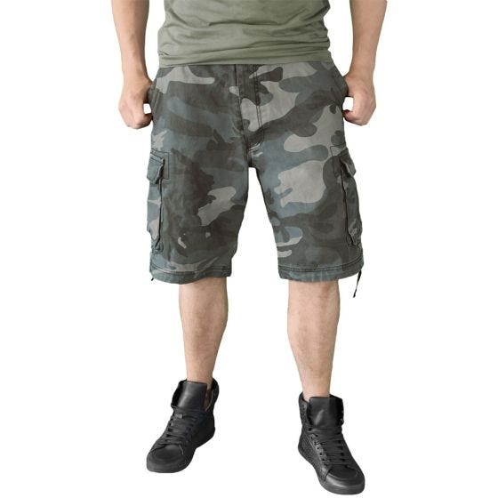 Calções Surplus Vintage - Night Camo Lavado