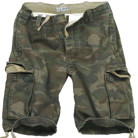 Calções Surplus Vintage - Lavagem Woodland