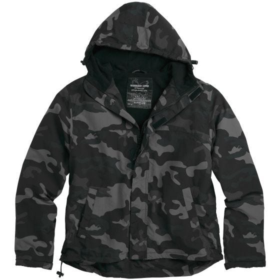 Casaco Corta-vento Surplus com Fecho - Black Camo