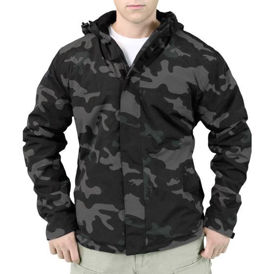 Casaco Corta-vento Surplus com Fecho - Black Camo