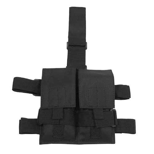 Porta-carregador Duplo para a Perna MFH Tático - Preto