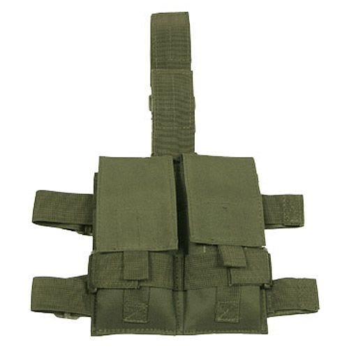 Porta-carregador Duplo para a Perna MFH Tático - Verde-Azeitona