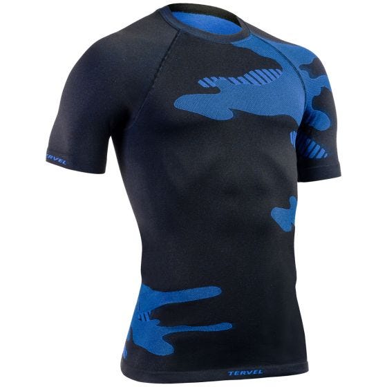 Camisa de Manga Curta Tervel Optiline Light - Preto/Azul
