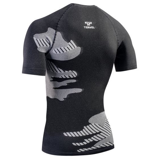 Camisa de Manga Curta Tervel Optiline Light - Preto/Cinzento Claro