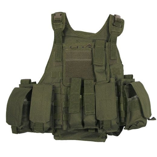 Colete Tático MFH Ranger MOLLE - Verde-Azeitona