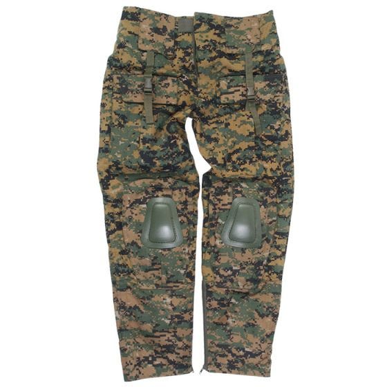 Calças Mil-Tec Warrior com Joelheiras - Digital Woodland
