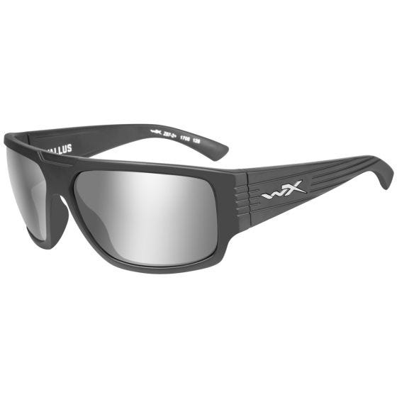 Wiley X WX Vallus Glasses - Grey Silver Flash Lens / Matte Graphite Frame
